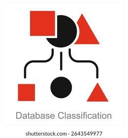 Design de conceito de ícone de vetor de Classificação de Banco de Dados