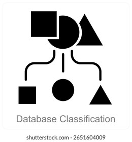 Design de conceito de ícone de vetor de Classificação de Banco de Dados