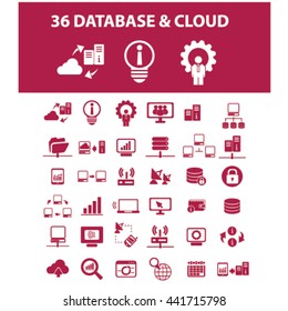 database & cloud icons
