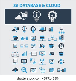 database & cloud icons