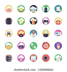 Database and Cloud Technology Icons 