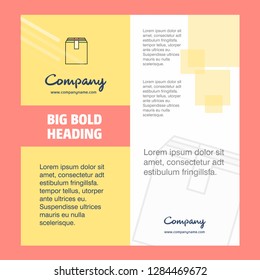 Database  Company Brochure Title Page Design. Company profile, annual report, presentations, leaflet Vector Background