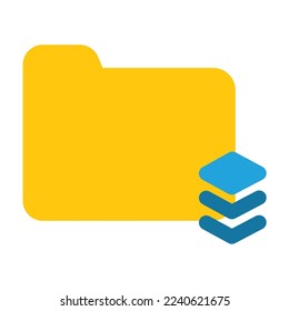 Database Computer Folder Icon Flat