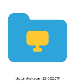 Database Computer Folder Icon Flat