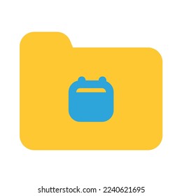 Database Computer Folder Icon Flat
