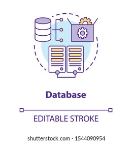 Database Concept Icon Software Development Tools Stock Vector (Royalty ...