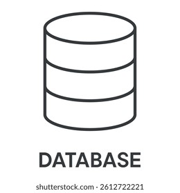 database concept simple design icons, simple style design inspiration for any interface and purpose suitable for symbols and more