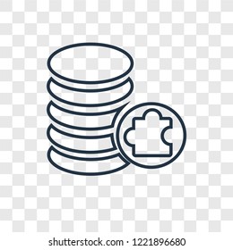 Database concept vector linear icon isolated on transparent background, Database concept transparency concept in outline style