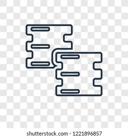 Database concept vector linear icon isolated on transparent background, Database concept transparency concept in outline style