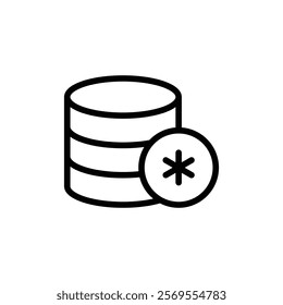 Database config icon Thin vector set