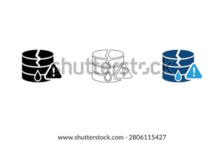 Database crash concept vector illustration. data loss. database server. hosting error. storage problem.