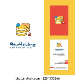 Database Creative Logo and business card. vertical Design Vector