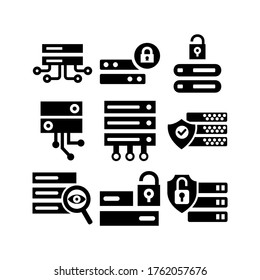 database cyber icon or logo isolated sign symbol vector illustration - Collection of high quality black style vector icons
