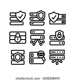 icono de base de datos o logotipo símbolo de signo aislado ilustración vectorial - Colección de iconos vectoriales de estilo negro de alta calidad
