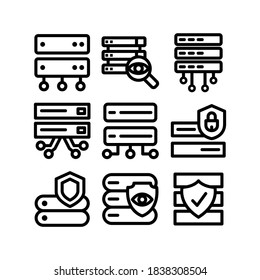 Cyber-Symbol oder Logo einzeln auf einer Datenbank - Vektorgrafik - Kollektion von Vektorsymbolen mit hoher Qualität
