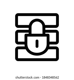 Cyberdatenbank-Symbol oder -Logo einzeln auf Zeichensymbolen, Vektorgrafik - hochwertige Vektorsymbole mit schwarzem Hintergrund
