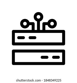 database cyber icon or logo isolated sign symbol vector illustration - high quality black style vector icons
