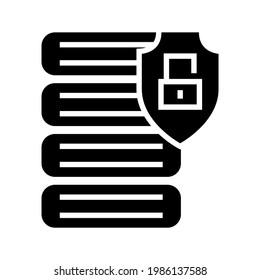 icono de base de datos o logotipo símbolo de signo aislado ilustración vectorial - iconos vectoriales de estilo negro de alta calidad
