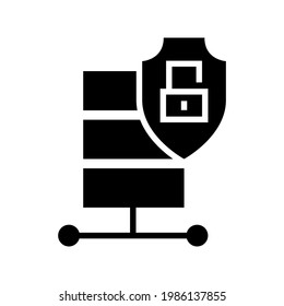 icono de base de datos o logotipo símbolo de signo aislado ilustración vectorial - iconos vectoriales de estilo negro de alta calidad
