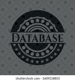 Database dark icon or emblem. Vector Illustration. Detailed.