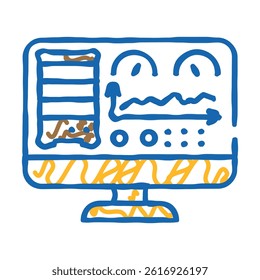 database dashboard doodle icon sketch vector. database dashboard sign. isolated symbol illustration