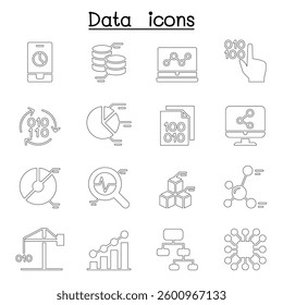 Database , Data Analysis, Data management icons