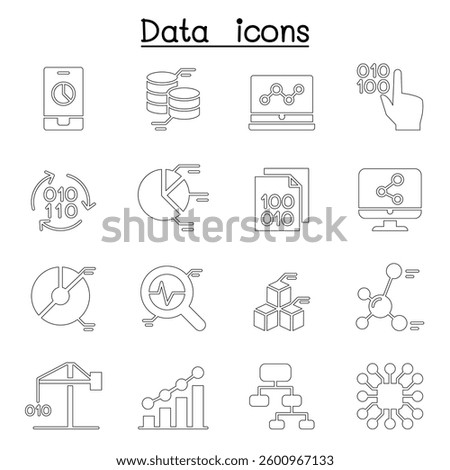 Database , Data Analysis, Data management icons