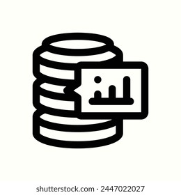 database, data analytics  icon, isolated icon in light background, perfect for website, blog, logo, graphic design, social media, UI, mobile app