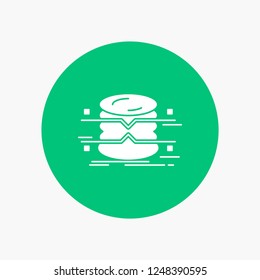 database, data, architecture, infographics, monitoring White Glyph Icon in Circle. Vector Button illustration