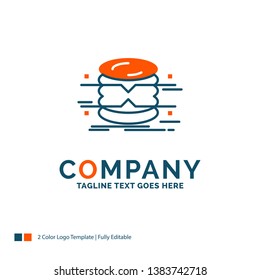 database, data, architecture, infographics, monitoring Logo Design. Blue and Orange Brand Name Design. Place for Tagline. Business Logo template.