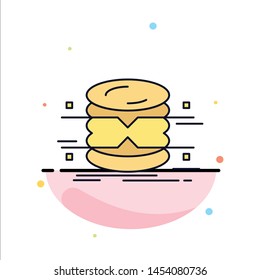 database, data, architecture, infographics, monitoring Flat Color Icon Vector