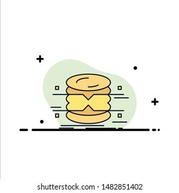 database, data, architecture, infographics, monitoring Flat Color Icon Vector