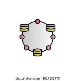 Database, data, design color gradient vector icon