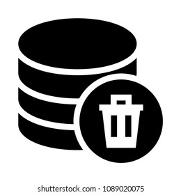 database delete vector glyphs icon