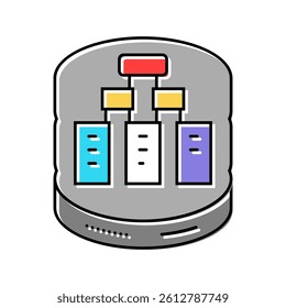 database design color icon vector. database design sign. isolated symbol illustration