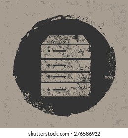 Database design on grunge background,grunge vector