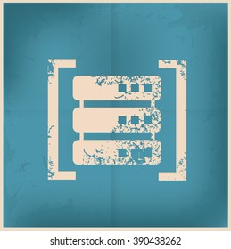 
Database design on old paper background,vector