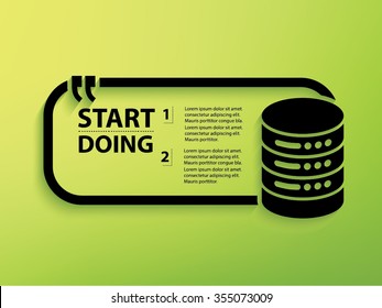 Database Design and text box,vector