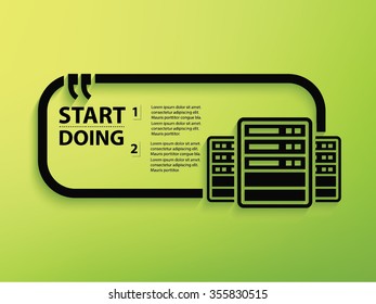 Database Design and text box,vector