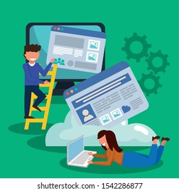 Database digital design, vector illustration eps 10.