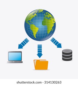 Database digital design, vector illustration eps 10.