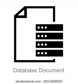 Database Document vector icon concept design