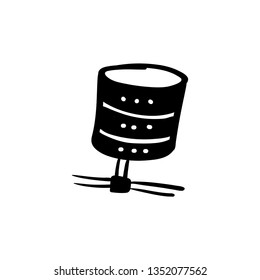 database doodle icon vector drawing