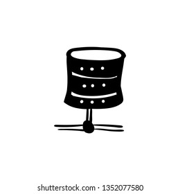 database doodle icon vector drawing