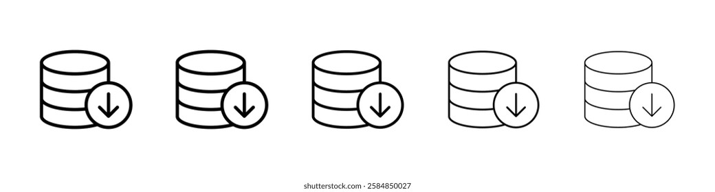 Database download icon Vector logo sign