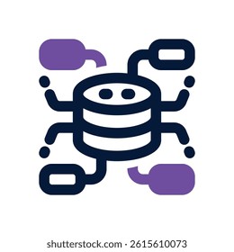 database dual tone icon. Sleek and modern vector icon for websites, mobile apps, marketing materials, and corporate design. Fully scalable and ready to use.