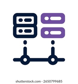 database duotone icon. Sleek and modern vector icon for websites, mobile apps, marketing materials, and corporate design. Fully scalable and ready to use.