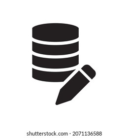 Database Edit Icon - Server Pencil Icon