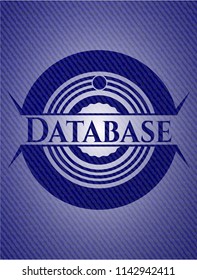 Database emblem with jean high quality background