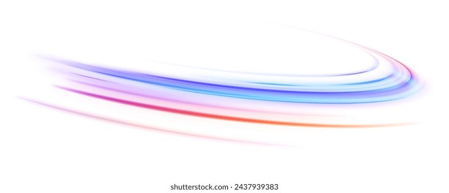 Aceleración rápida de transferencia de datos de base de datos. Círculos de fuego vectoriales abstractos, remolinos brillantes y marcos de espiral de luz de energía. Fondo de vector de conexión de velocidad. Efecto de rastro de remolino de png vectorial.	